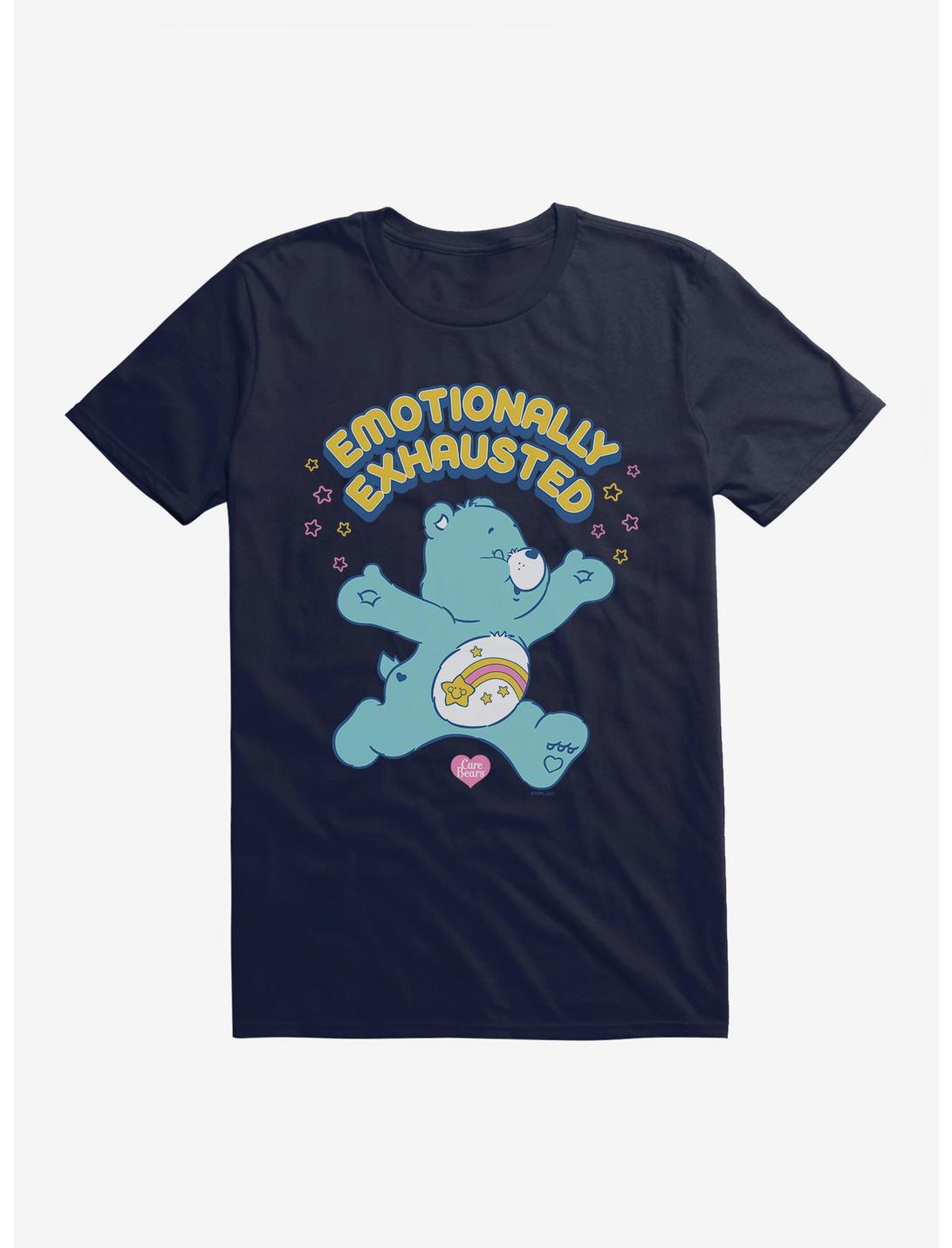 Care Bears Wish Bear Emotionally Exhausted T-Shirt, NAVY, hi-res