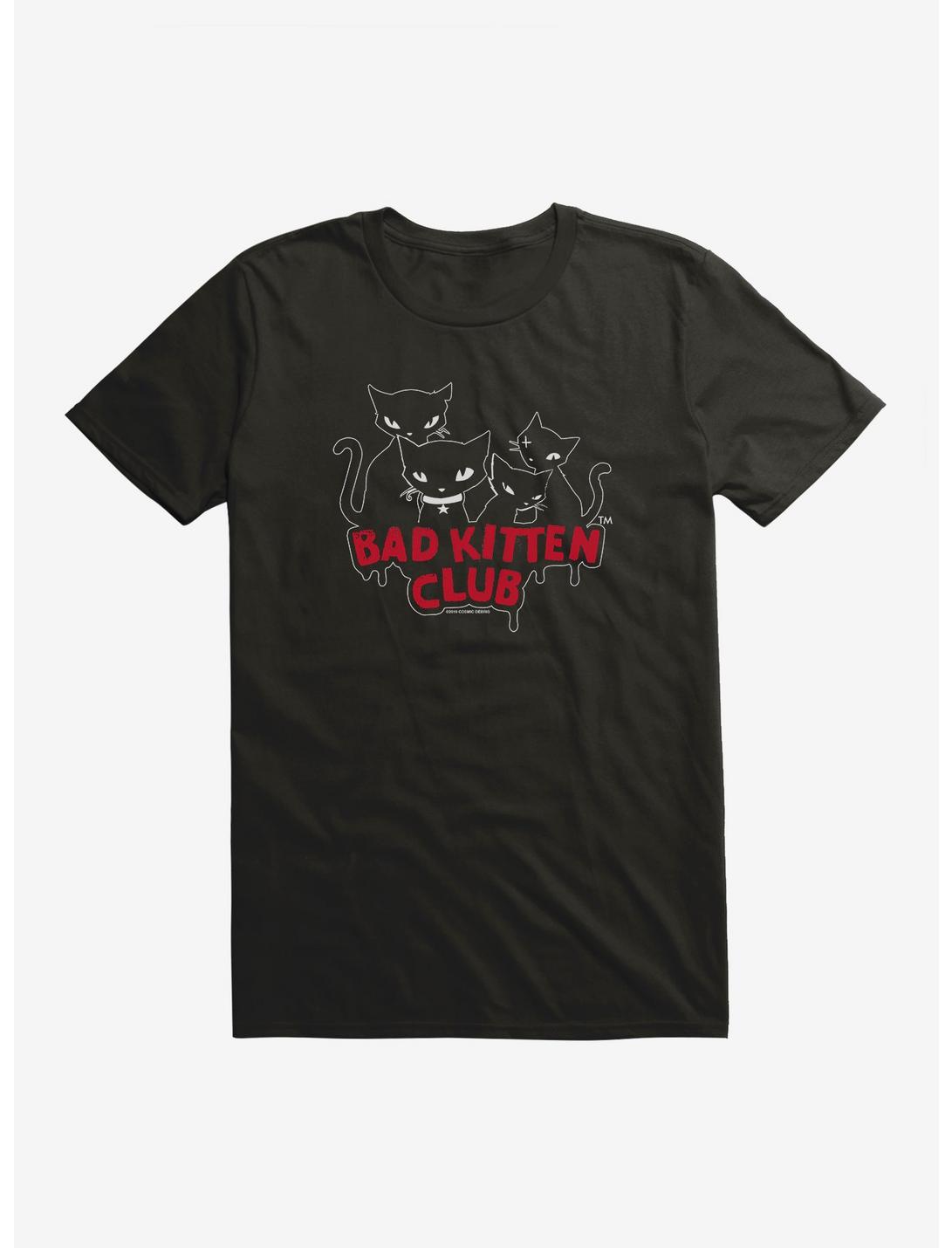 Emily The Strange Bad Kitten Club T-Shirt, BLACK, hi-res
