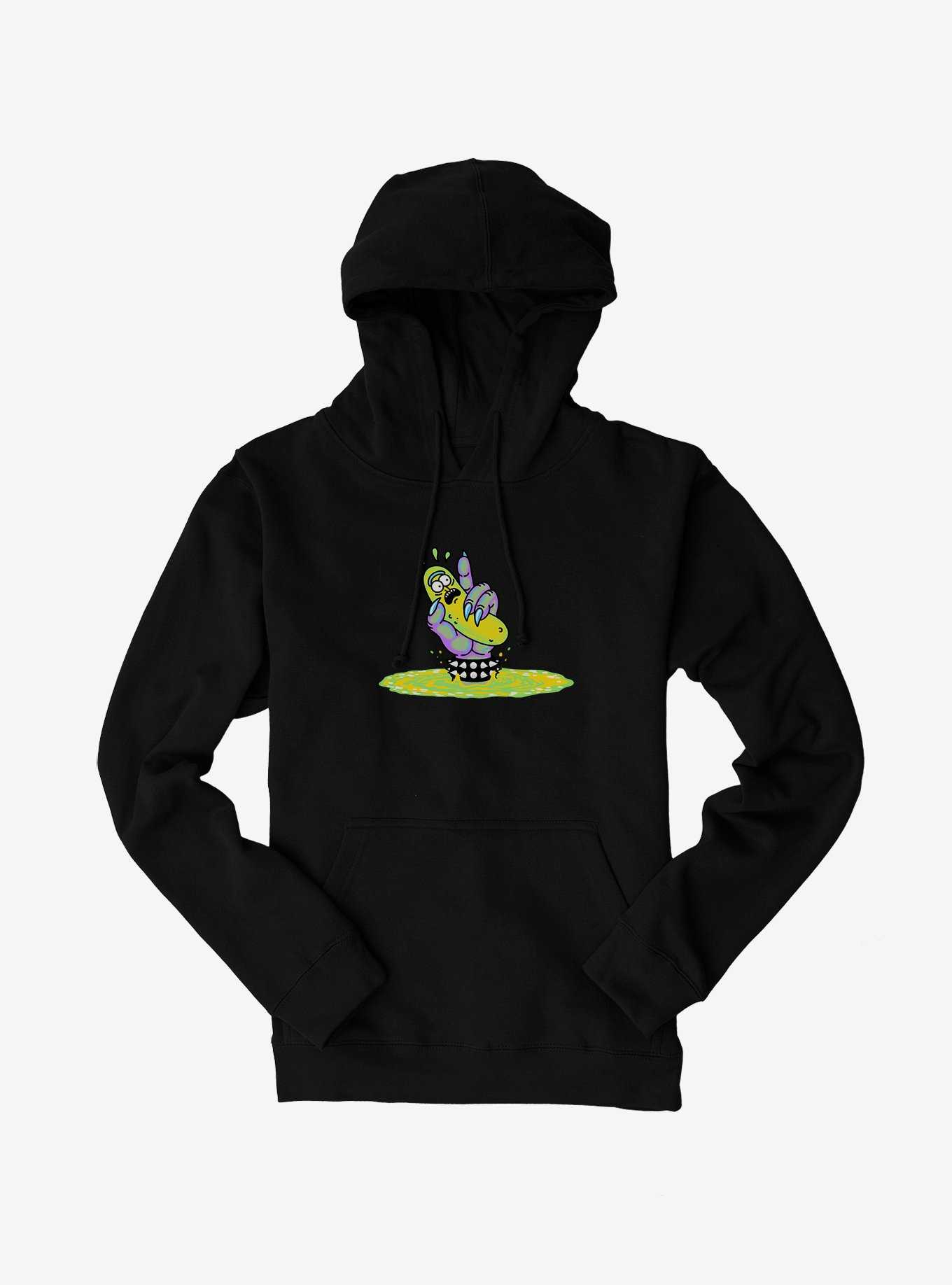 Rick And Morty Pickle Rick Danger Color Hoodie, , hi-res