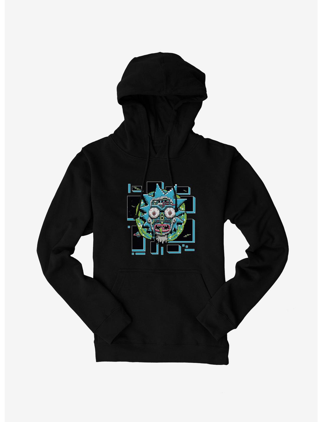 Plus Size Rick And Morty Robot Face Hoodie, , hi-res