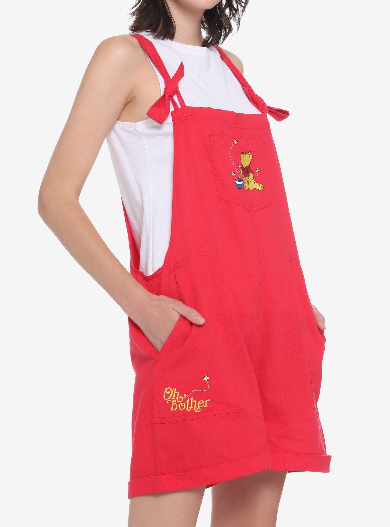 Disney Winnie The Pooh Tie Linen Shortalls, MULTI, hi-res