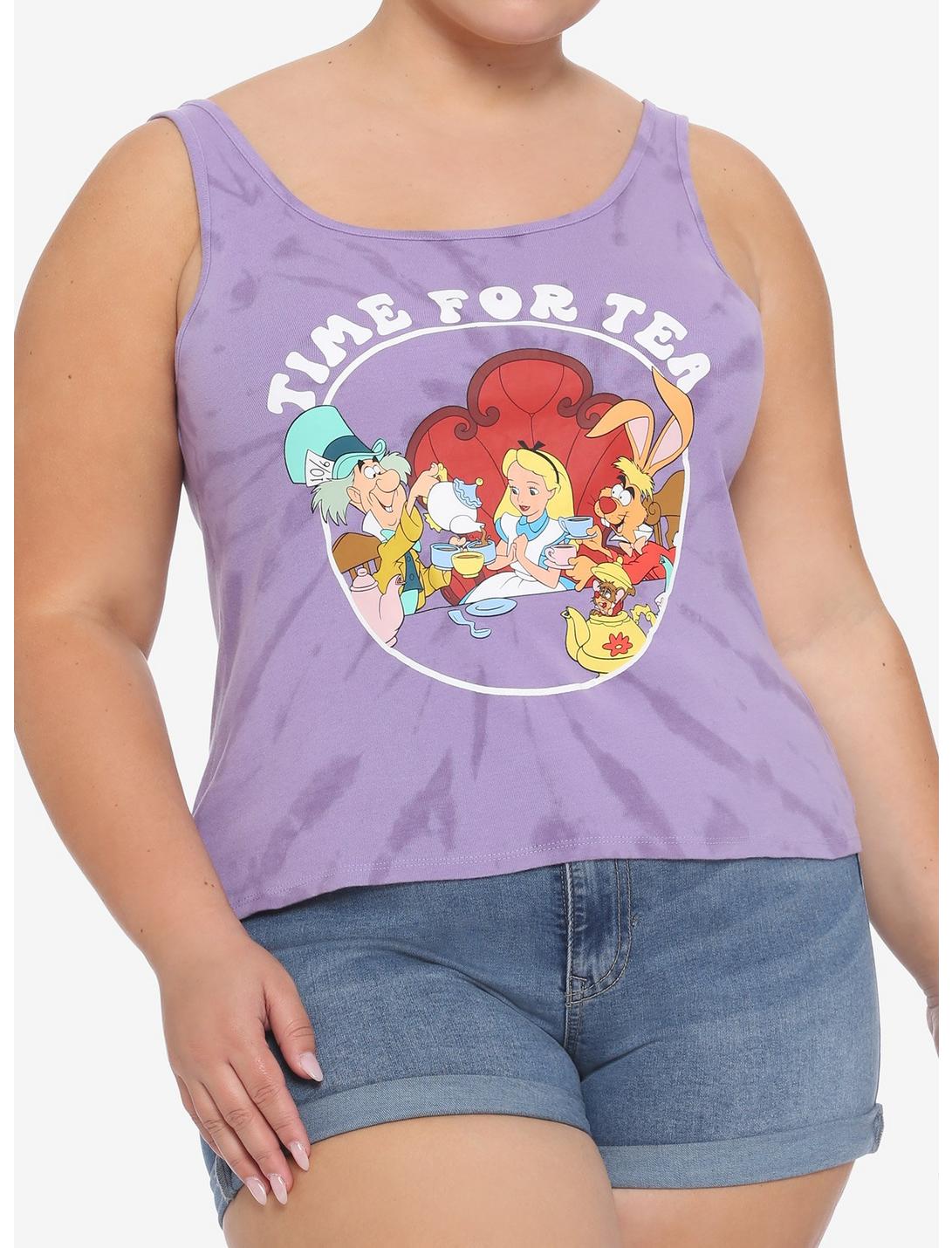 Disney Alice In Wonderland Tea Party Tie-Dye Girls Tank Top Plus Size, MULTI, hi-res