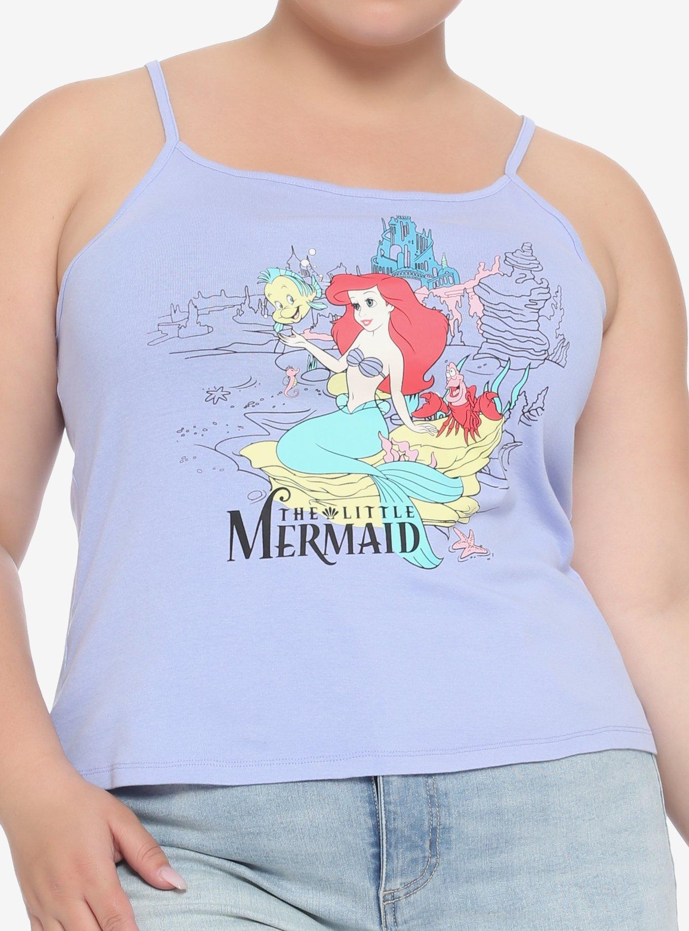 Disney The Little Mermaid Ariel Color Girls Strappy Tank Top Plus Size, MULTI, hi-res