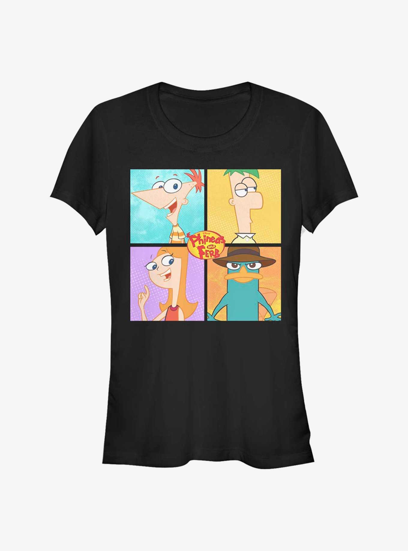 Disney Phineas And Ferb 4 Character Boxup Girls T-Shirt, , hi-res
