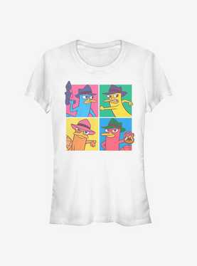 Disney Phineas And Ferb Agent P Pop Art Boxes Girls T-Shirt, , hi-res