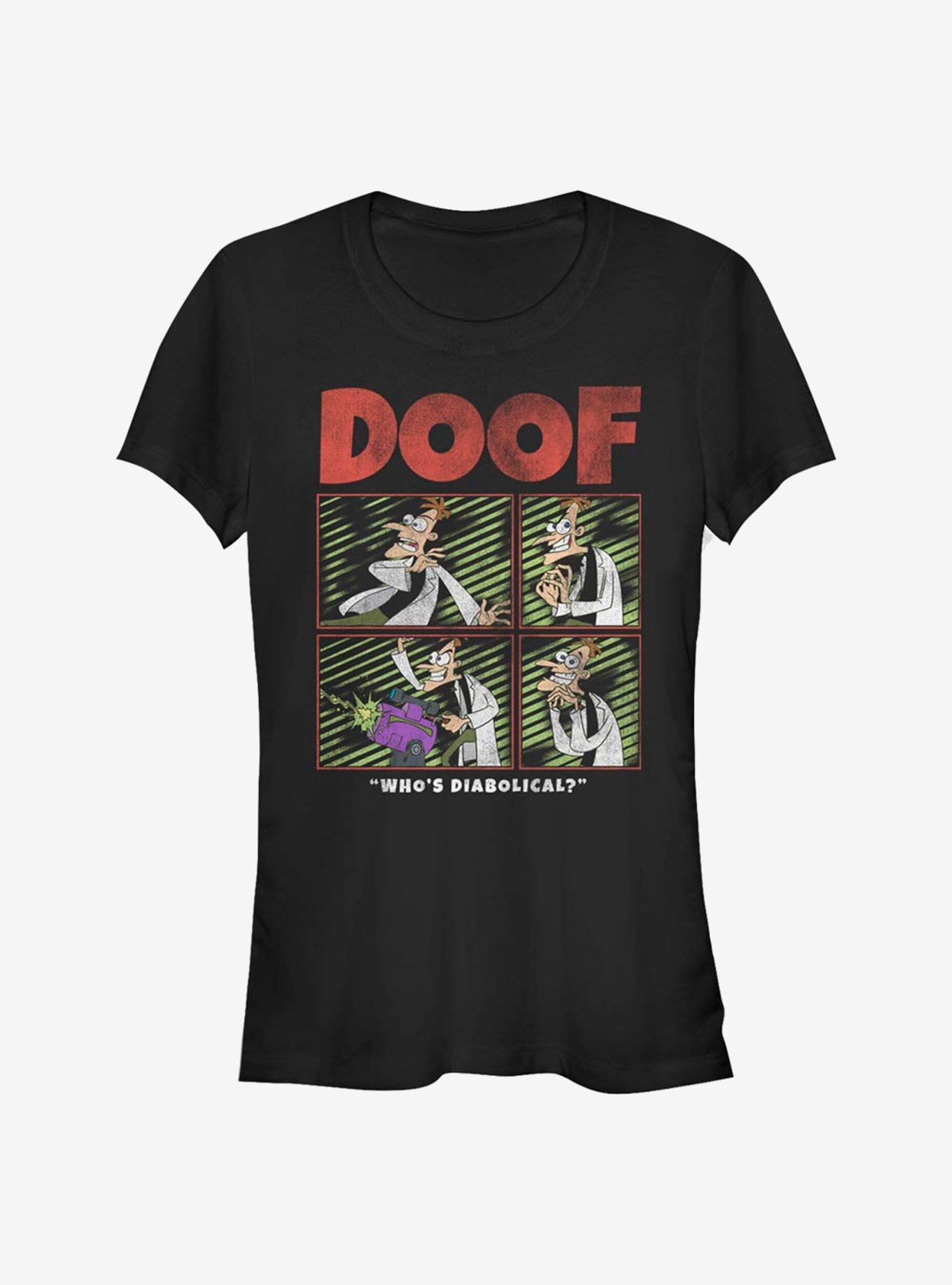 Disney Phineas And Ferb Doof Girls T-Shirt, BLACK, hi-res