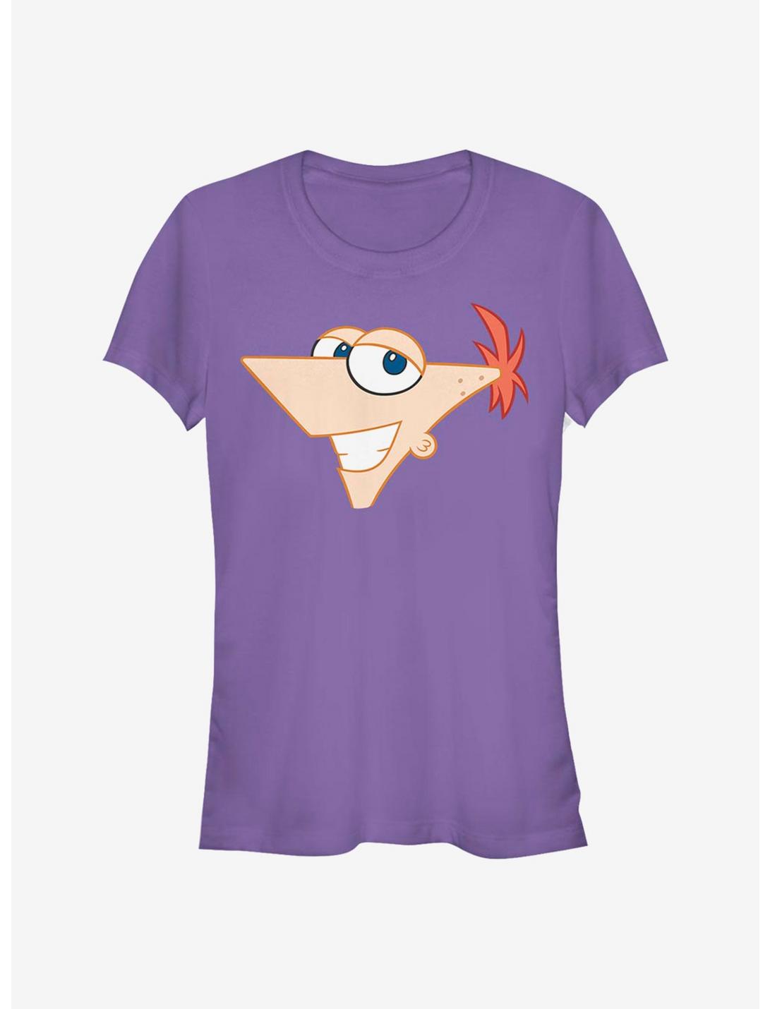 Disney Phineas And Ferb Large Phineas Girls T-Shirt, PURPLE, hi-res