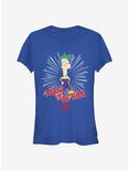 Disney Phineas And Ferb Man Of Action Girls T-Shirt, ROYAL, hi-res