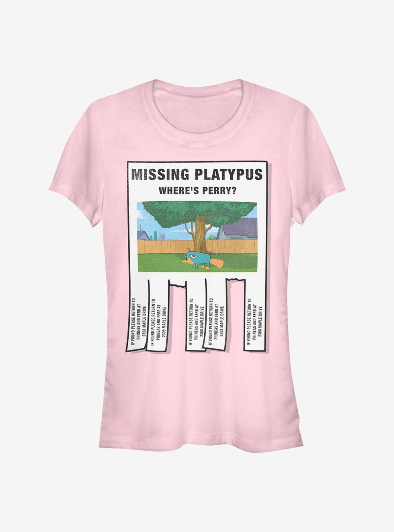 Disney Phineas And Ferb Missing Platypus Girls T-Shirt, LIGHT PINK, hi-res