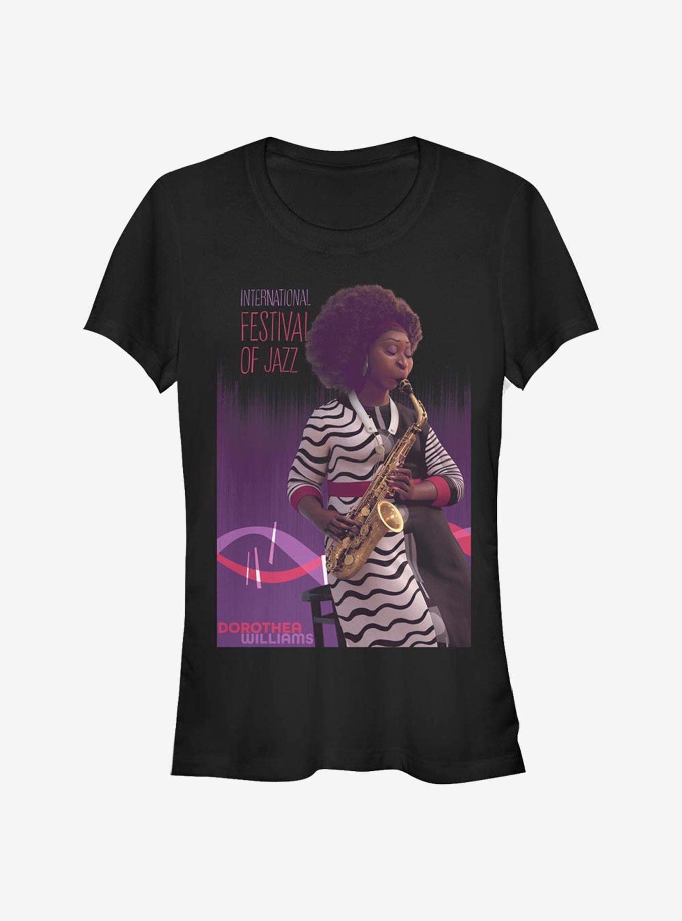 Disney Pixar Soul Dorothea On Sax Girls T-Shirt, BLACK, hi-res