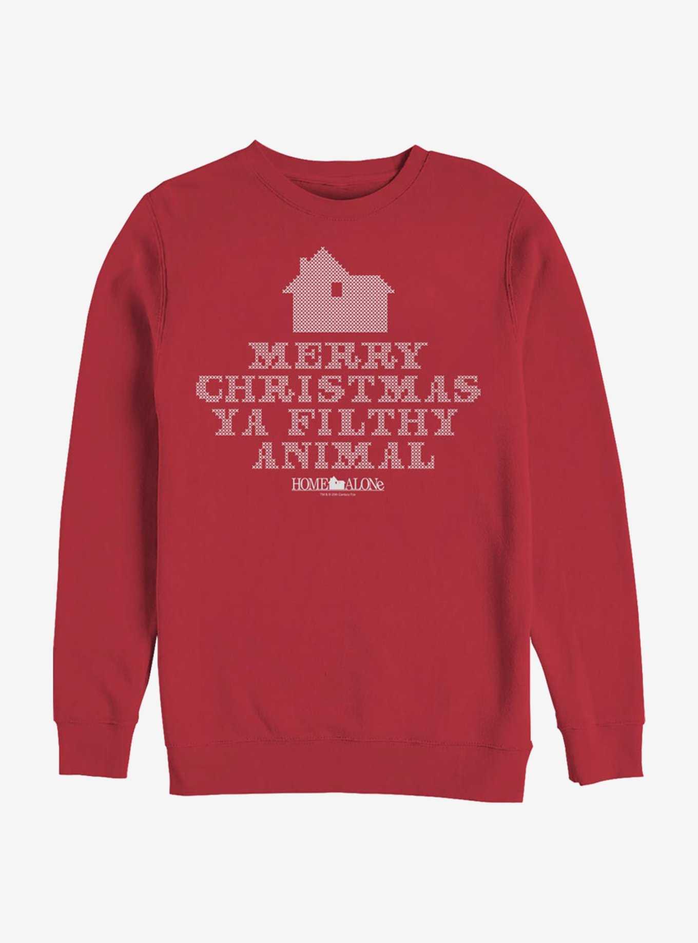 Home Alone Merry Christmas Ya Filthy Animal 8-Bit Crew Sweatshirt, , hi-res
