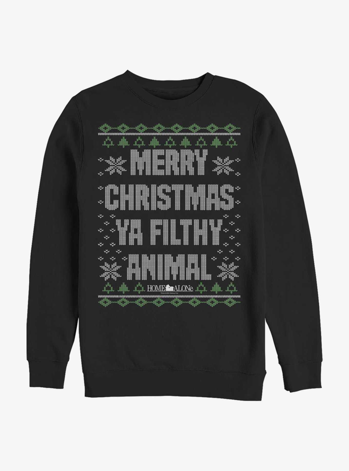 Home Alone Merry Christmas Ya Filthy Animal Ugly Holiday Crew Sweatshirt, , hi-res