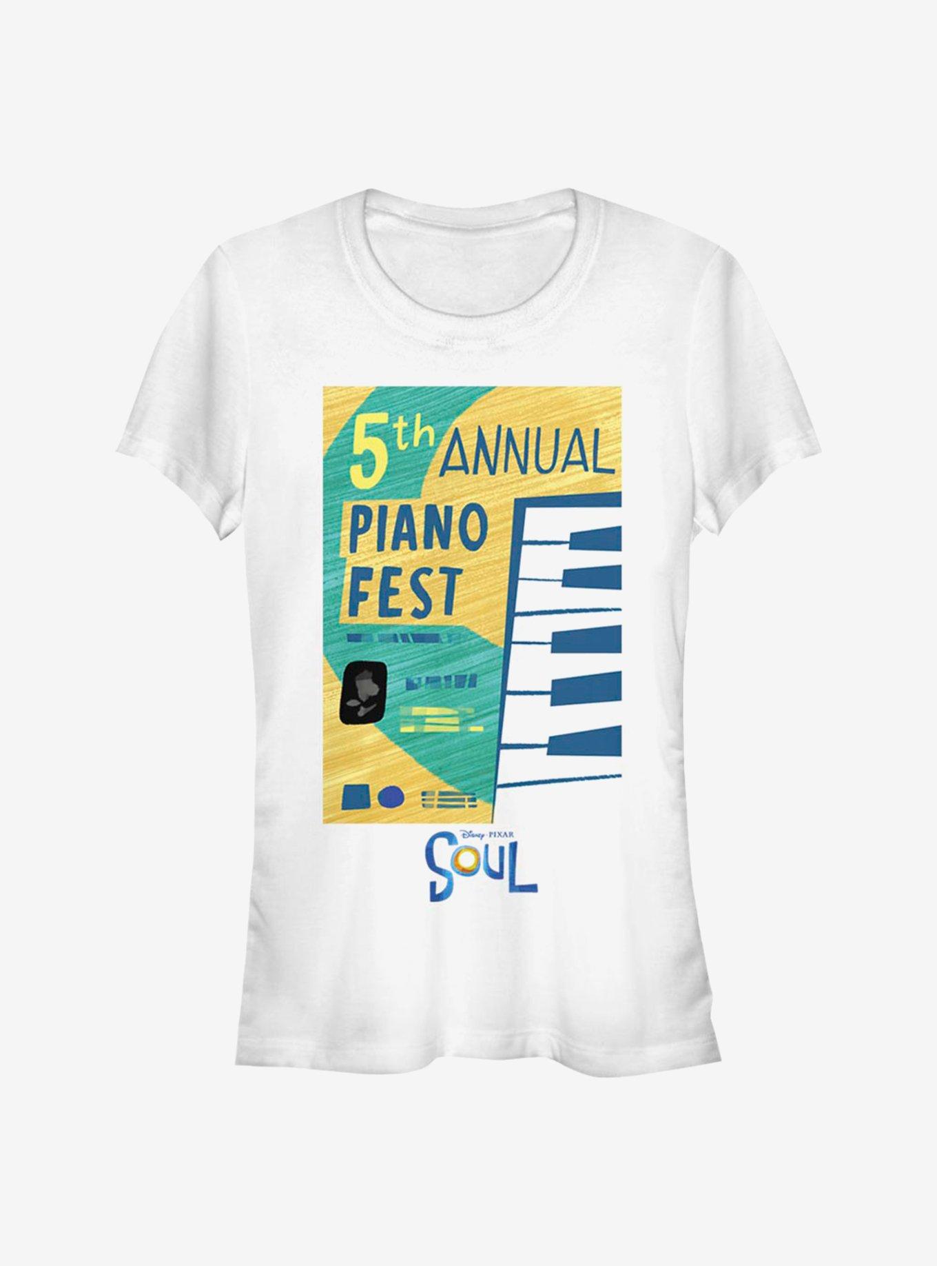 Disney Pixar Soul Piano Fest Girls T-Shirt, WHITE, hi-res