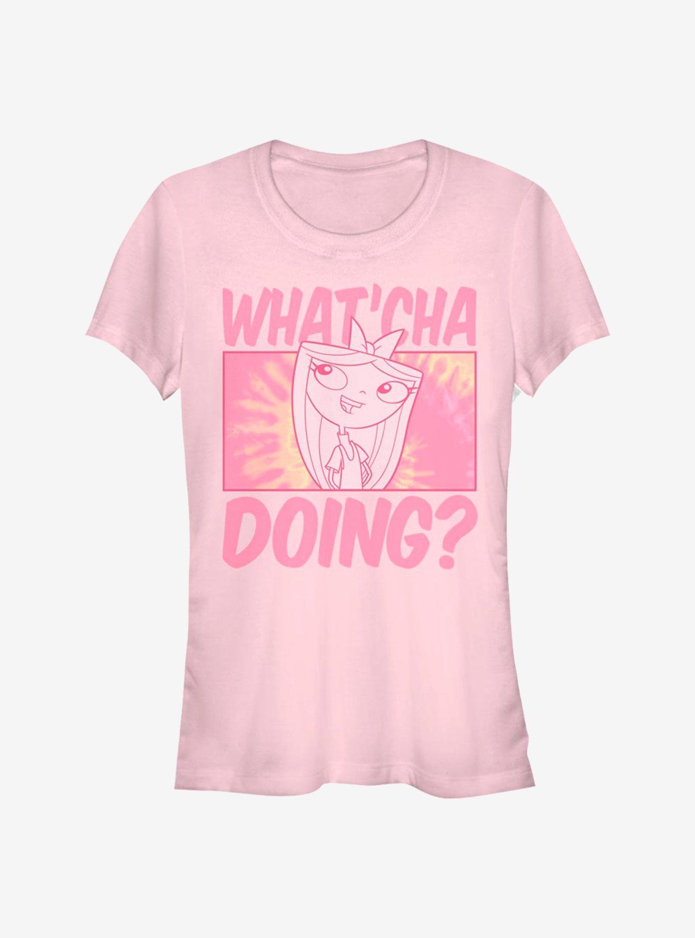 Disney Phineas And Ferb What'cha Doing Girls T-Shirt, LIGHT PINK, hi-res