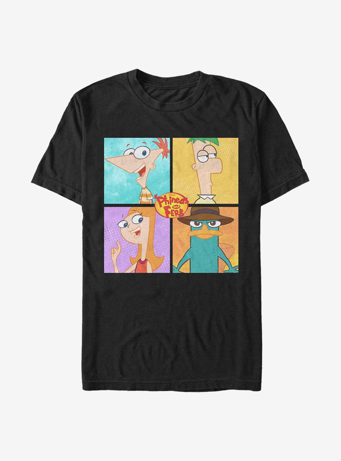 Disney Phineas And Ferb 4 Character Boxup T-Shirt