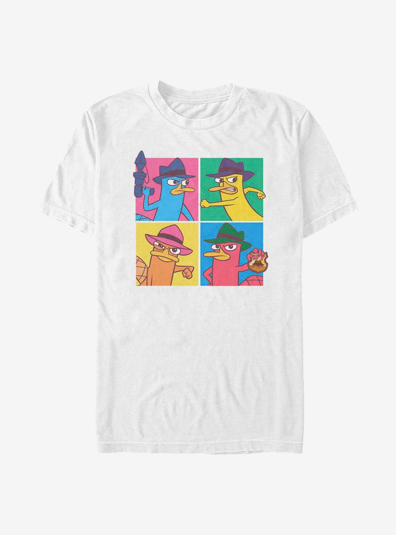 Disney Phineas And Ferb Agent P Pop Art Boxes T-Shirt, , hi-res