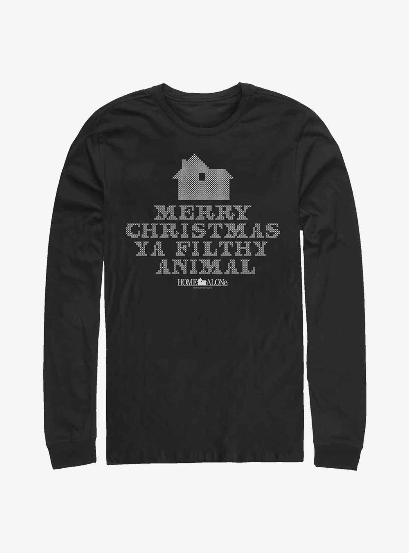 Home Alone Merry Christmas Ya Filthy Animal 8-Bit Long-Sleeve T-Shirt, , hi-res
