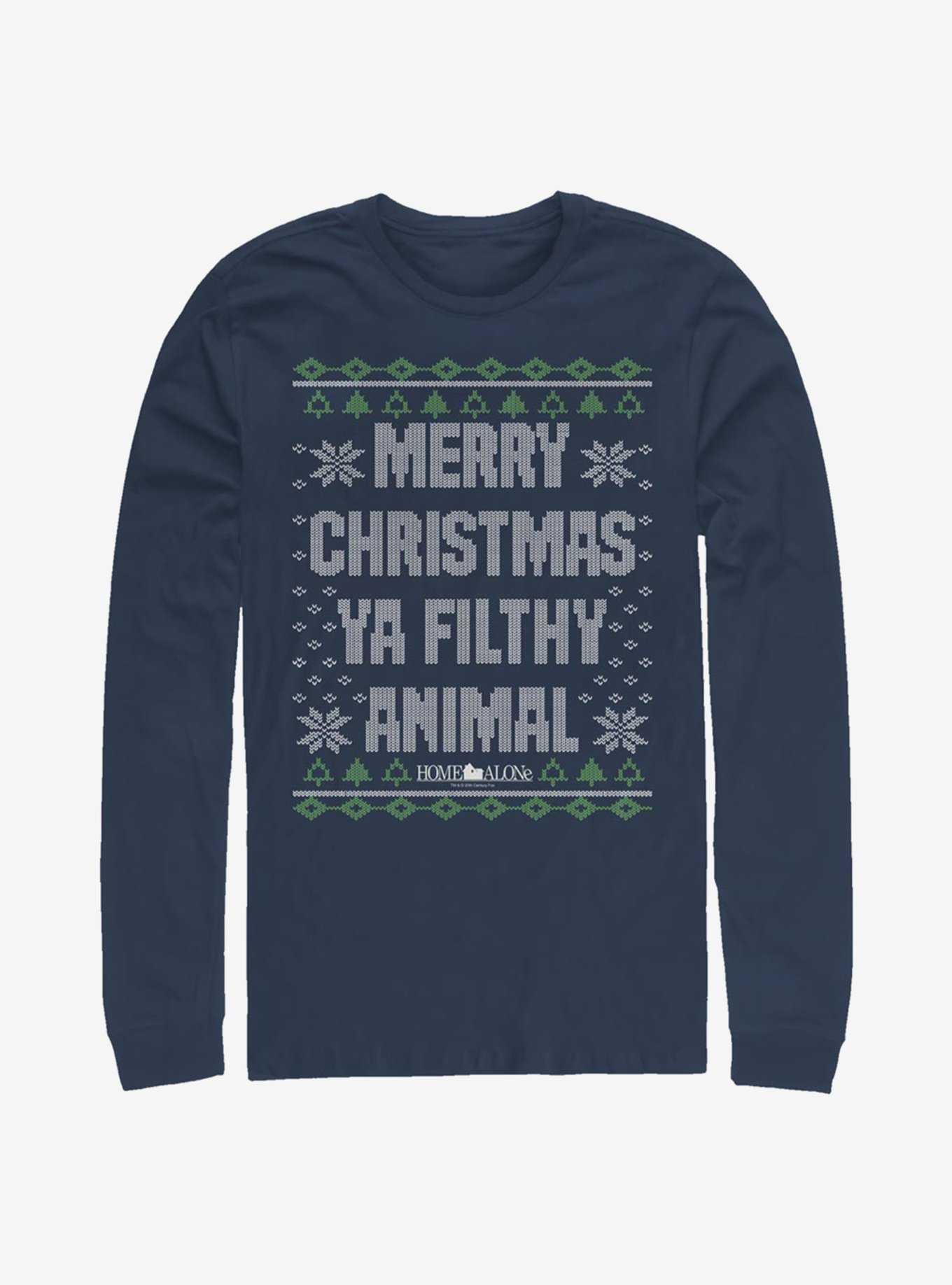 Home Alone Merry Christmas Ya Filthy Animal Ugly Holiday Long-Sleeve T-Shirt, , hi-res