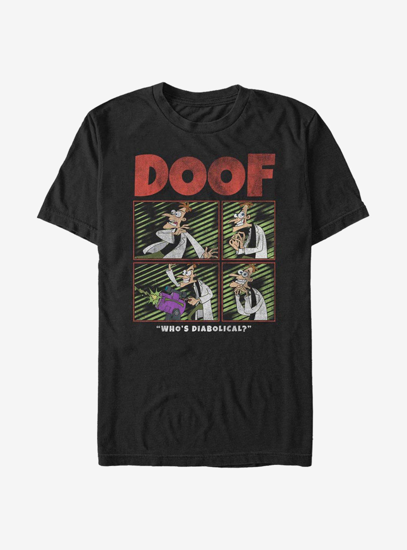 Disney Phineas And Ferb Doof T-Shirt, BLACK, hi-res