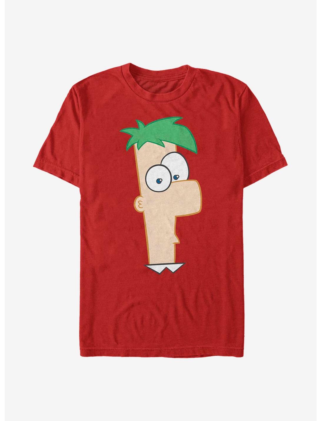 Disney Phineas And Ferb Large Ferb T-Shirt, RED, hi-res