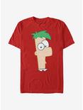 Disney Phineas And Ferb Large Ferb T-Shirt, RED, hi-res