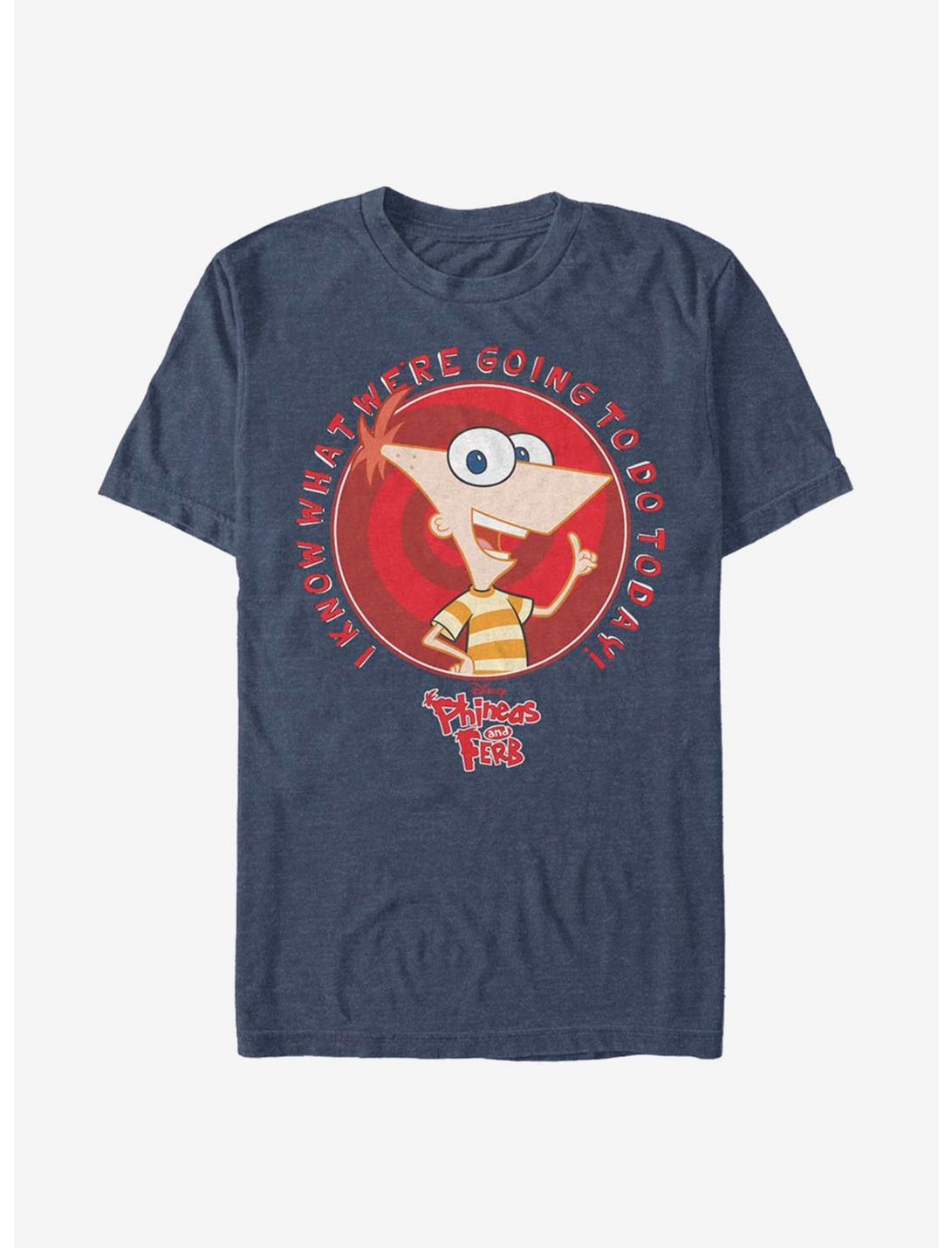 Disney Phineas And Ferb Phineas Do Today T-Shirt, NAVY HTR, hi-res