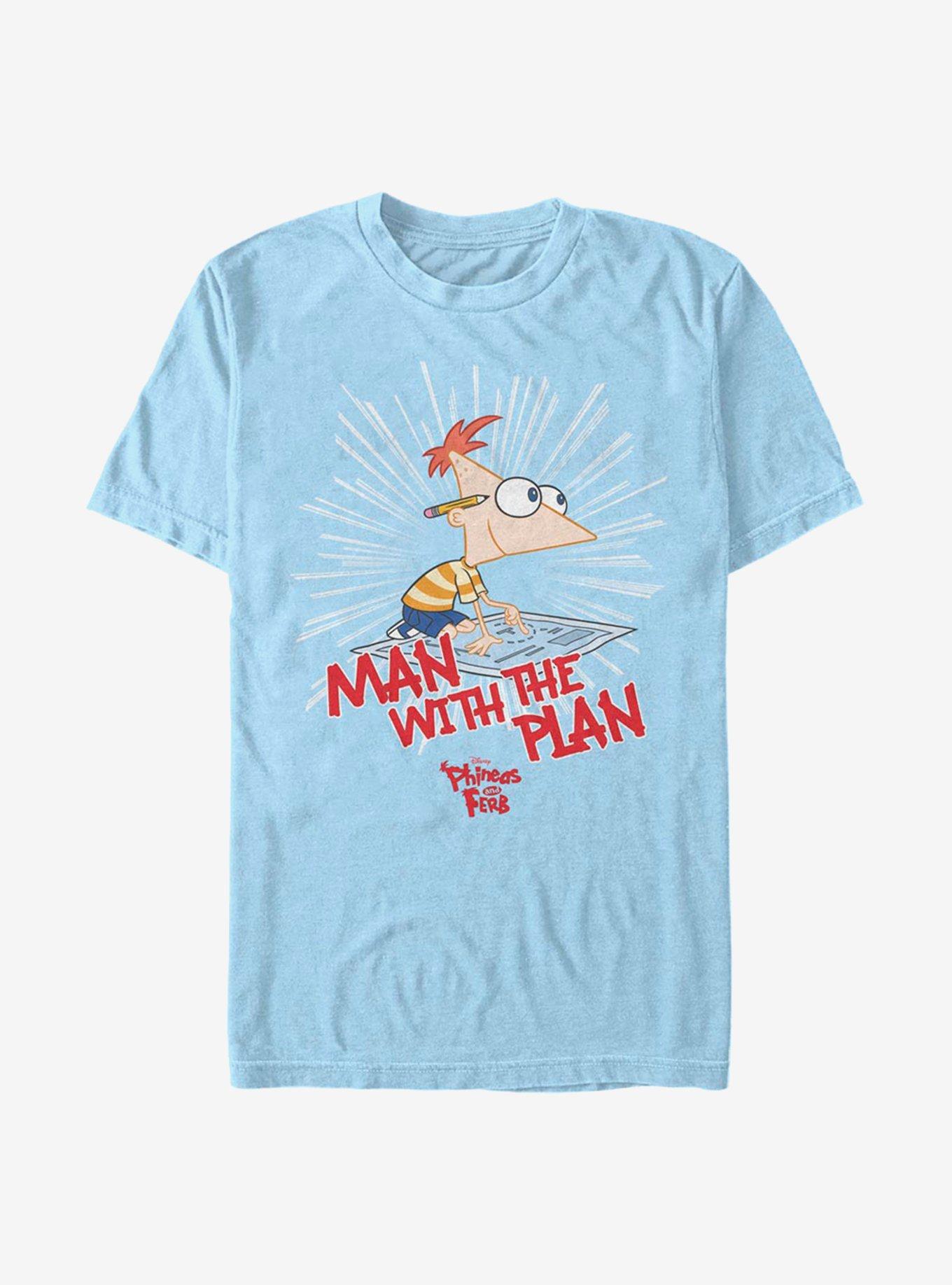 Disney Phineas And Ferb The Plan Man T-Shirt, LT BLUE, hi-res