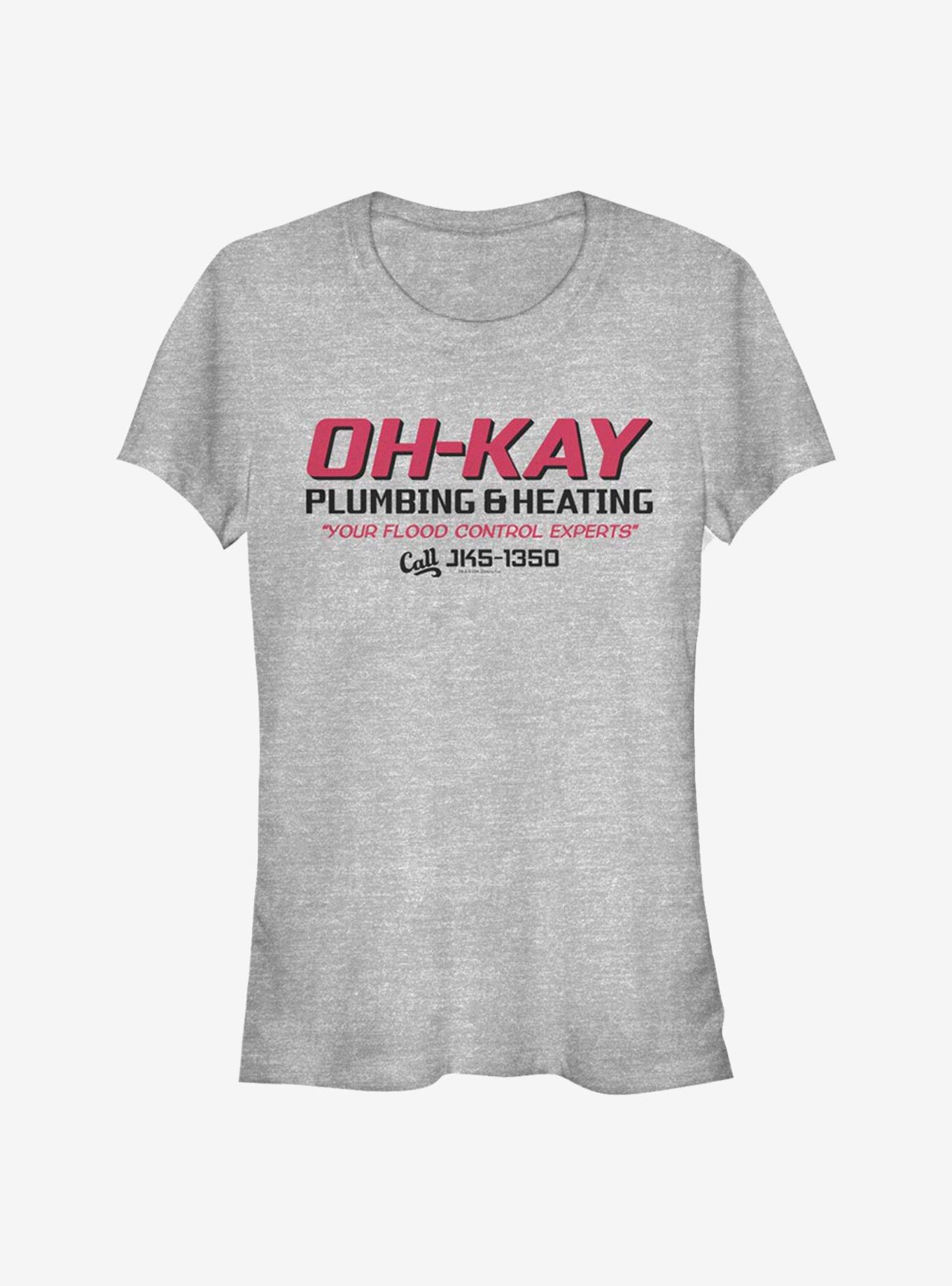 Home Alone Oh-Kay Plumbing Girls T-Shirt, ATH HTR, hi-res