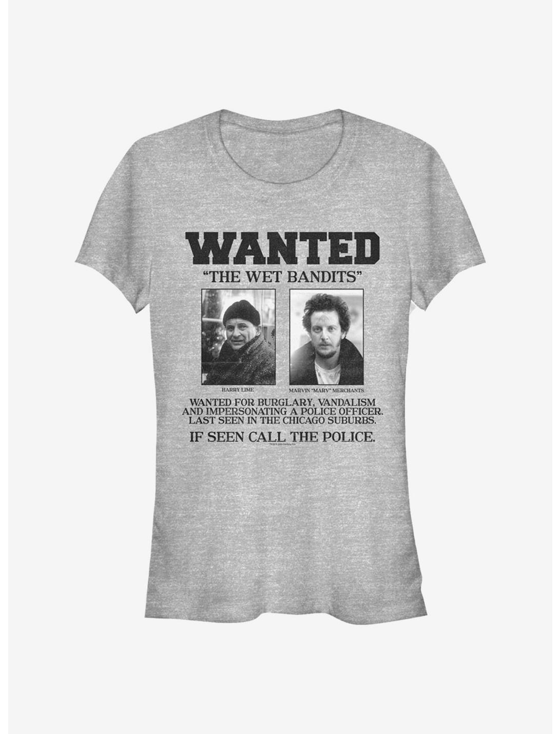 Home Alone Wet Bandits Wanted Poster Girls T-Shirt, ATH HTR, hi-res