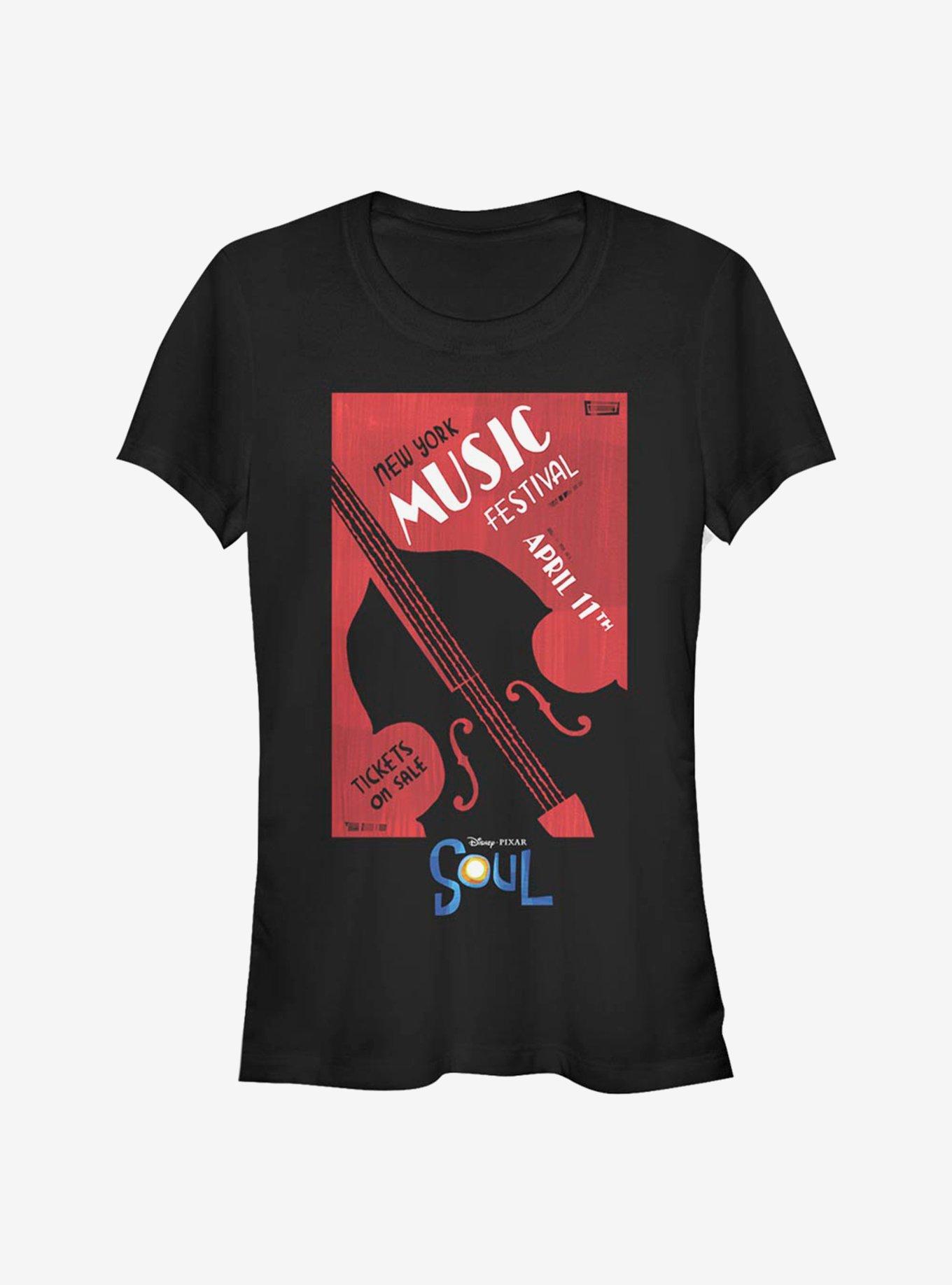 Disney Pixar Soul NY Music Festival Girls T-Shirt, BLACK, hi-res