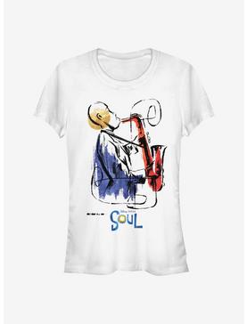 Disney Pixar Soul Sax Painting Girls T-Shirt, WHITE, hi-res