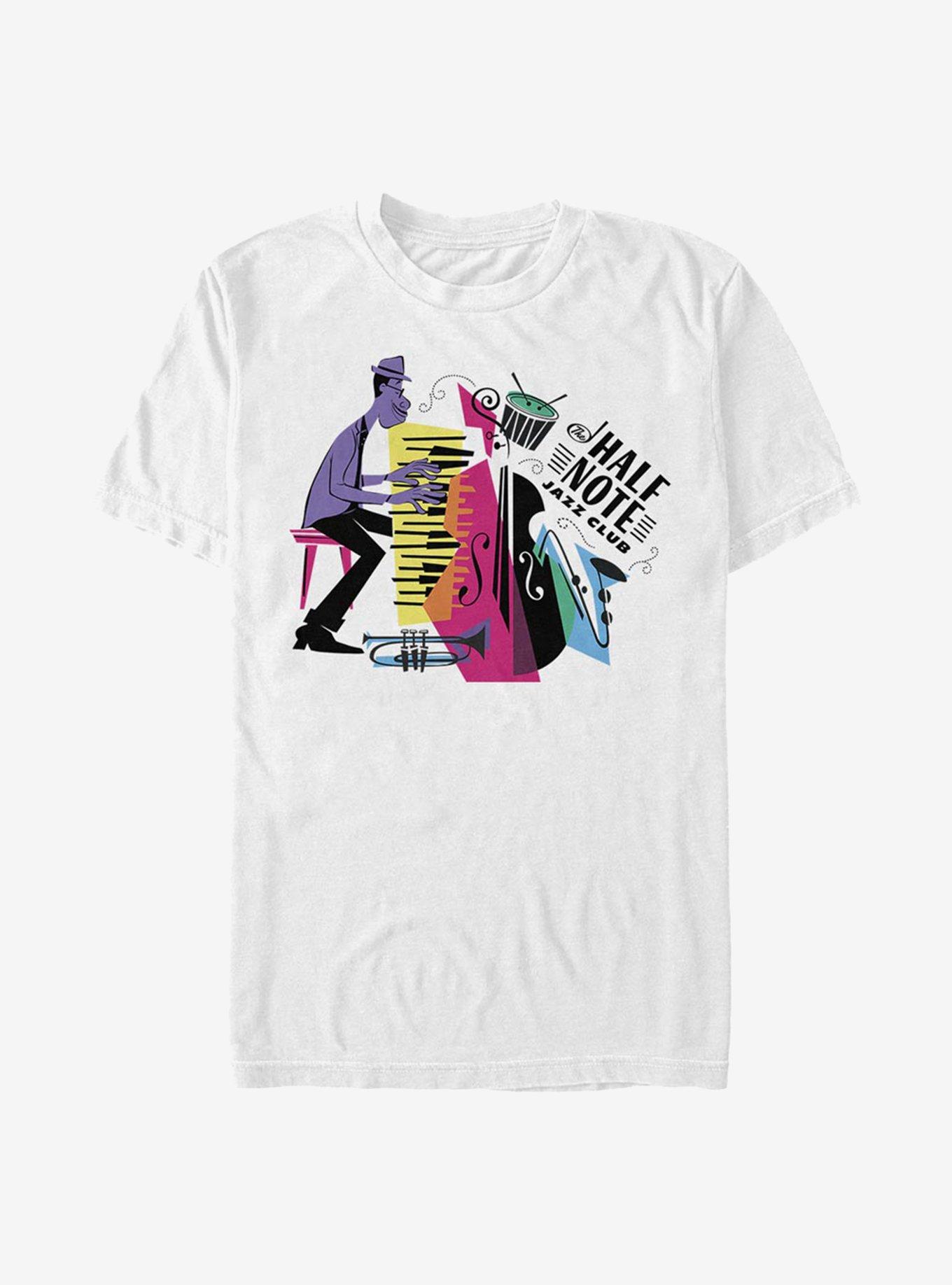 Disney Pixar Soul Half Note Jazz Club Badge T-Shirt, WHITE, hi-res