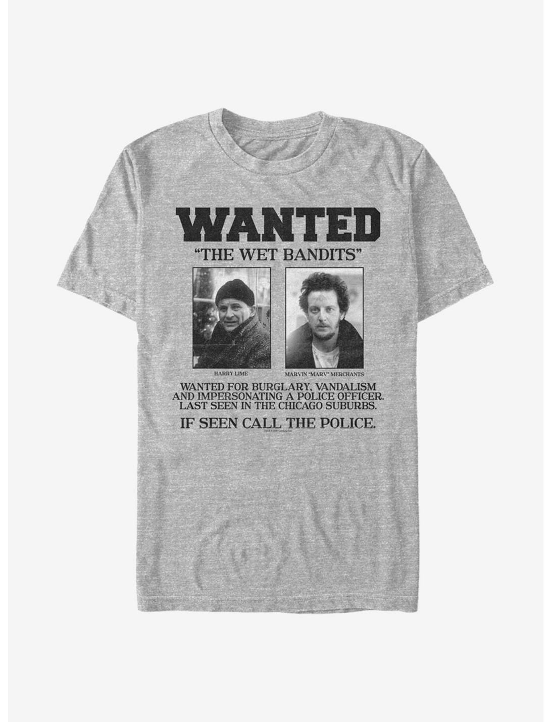 Home Alone Wet Bandits Wanted Poster T-Shirt, ATH HTR, hi-res