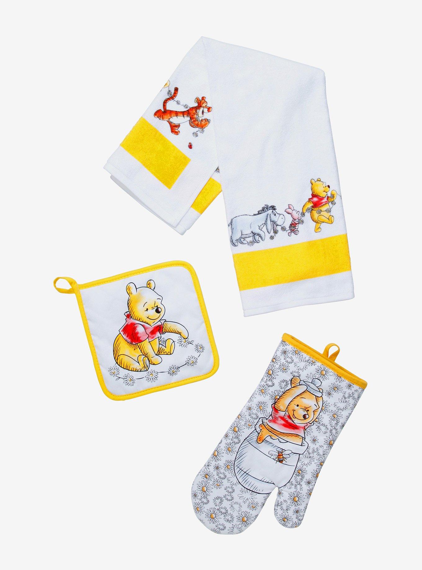 Set of 3 Disney Kitchen Towels Winnie The Pooh Tiger Microfiber Dish Towels