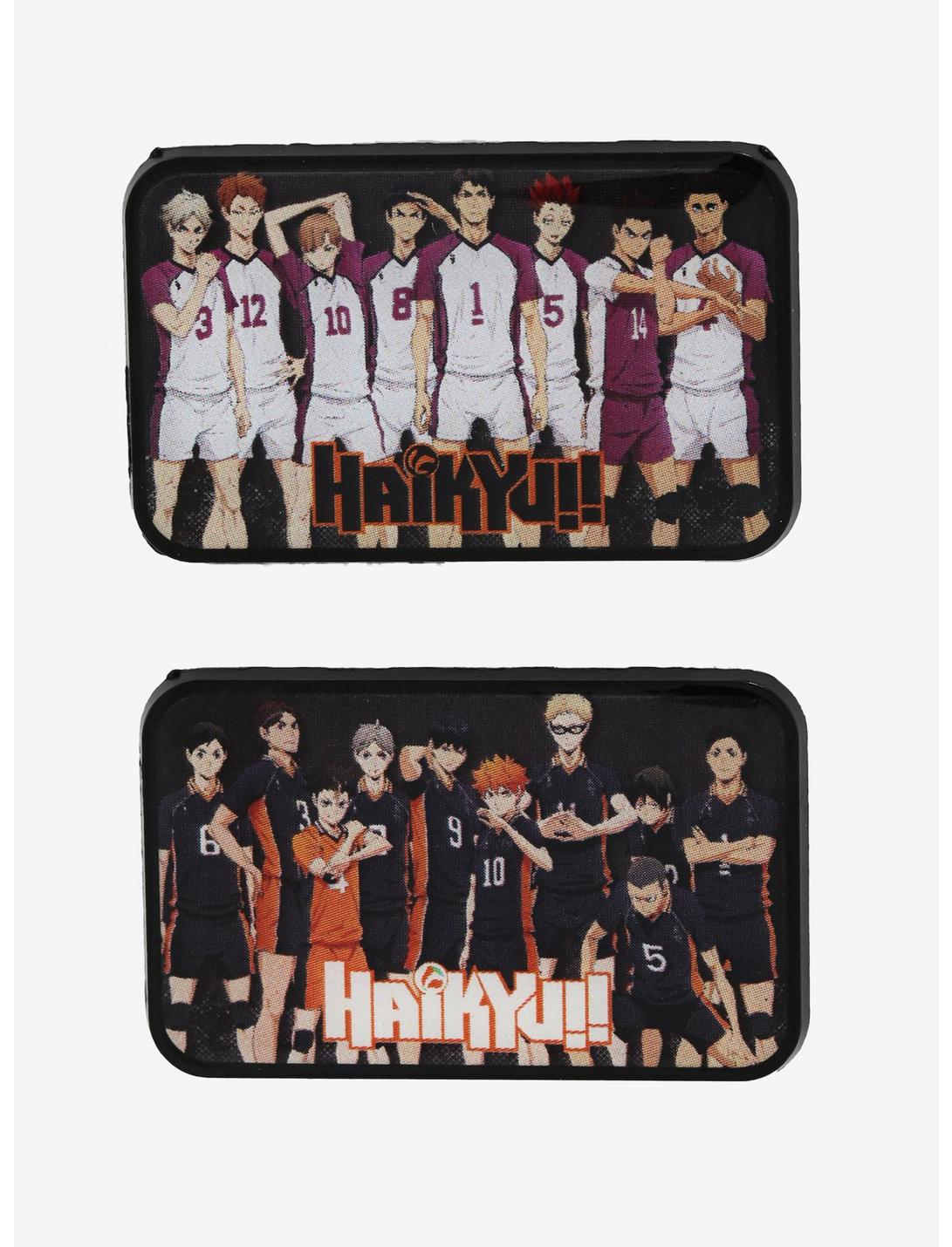 Haikyu!! Team Karasuno & Team Shiratorizawa Enamel Pin Set, , hi-res