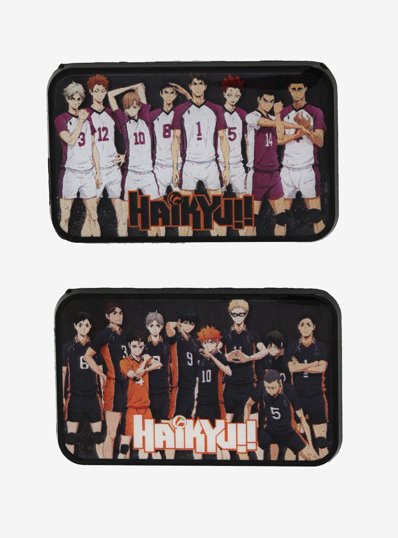 Haikyu!! Team Karasuno & Team Shiratorizawa Enamel Pin Set, , hi-res