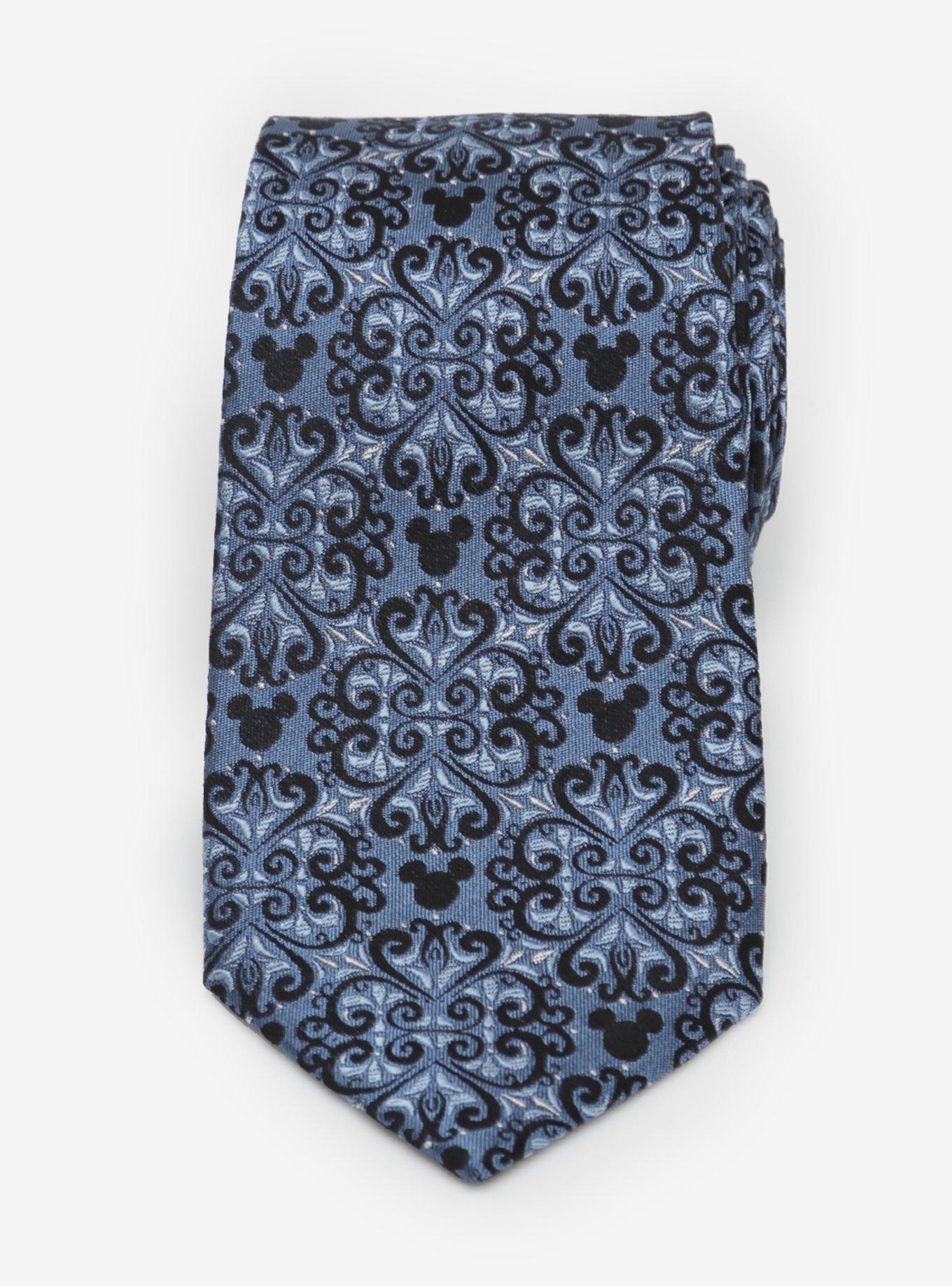 Disney Mickey Mouse Damask Tile Blue Tie, , hi-res