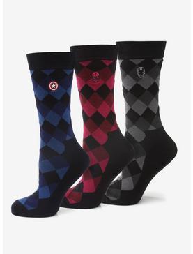 Plus Size Marvel Argyle Socks 3 Pack Gift Set, , hi-res