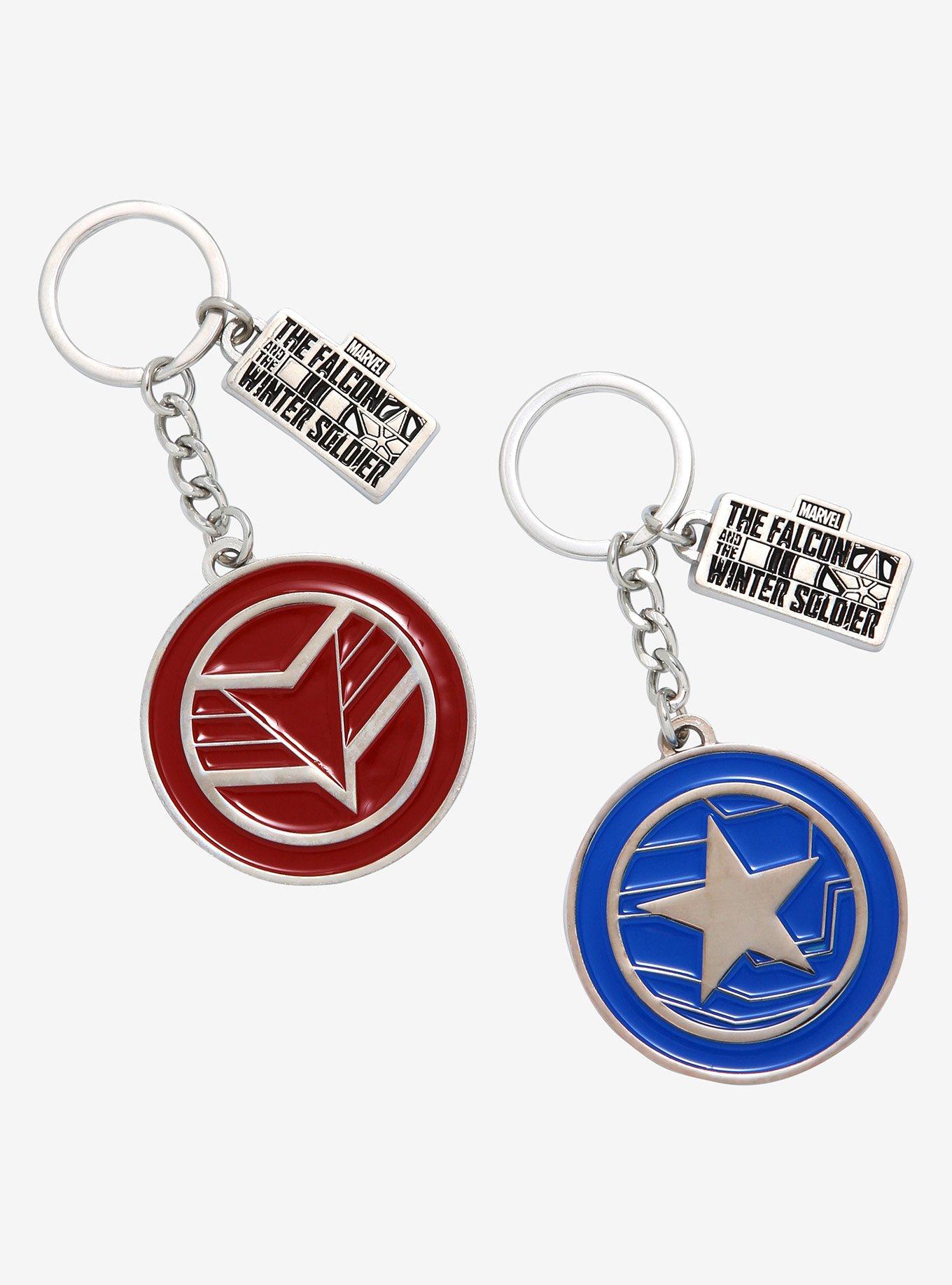 Marvel The Falcon and the Winter Soldier Enamel Keychain Set - BoxLunch ...