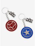 Marvel The Falcon and the Winter Soldier Enamel Keychain Set - BoxLunch Exclusive, , hi-res