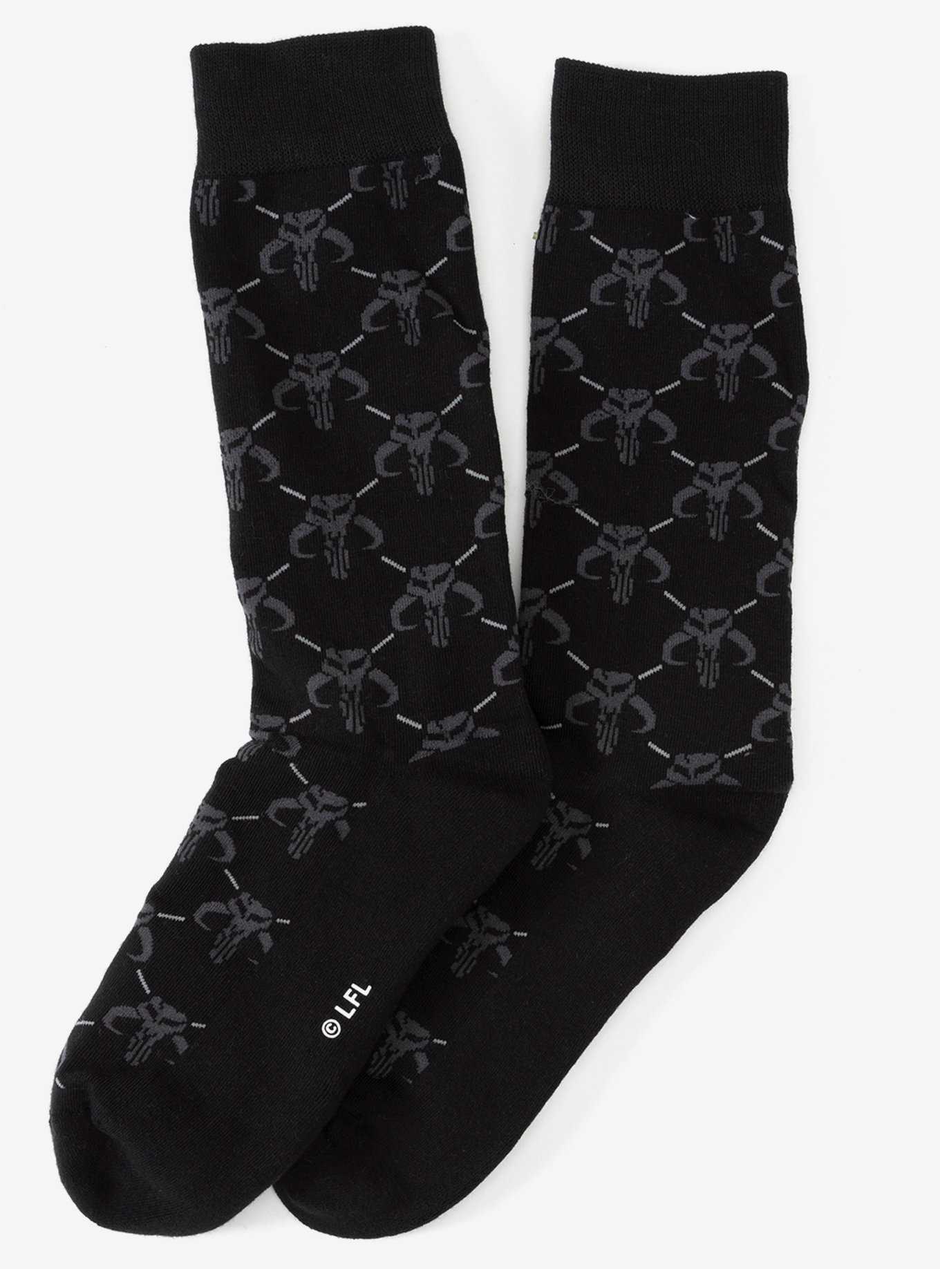 Star Wars Mandalorian Charcoal Gray Socks, , hi-res