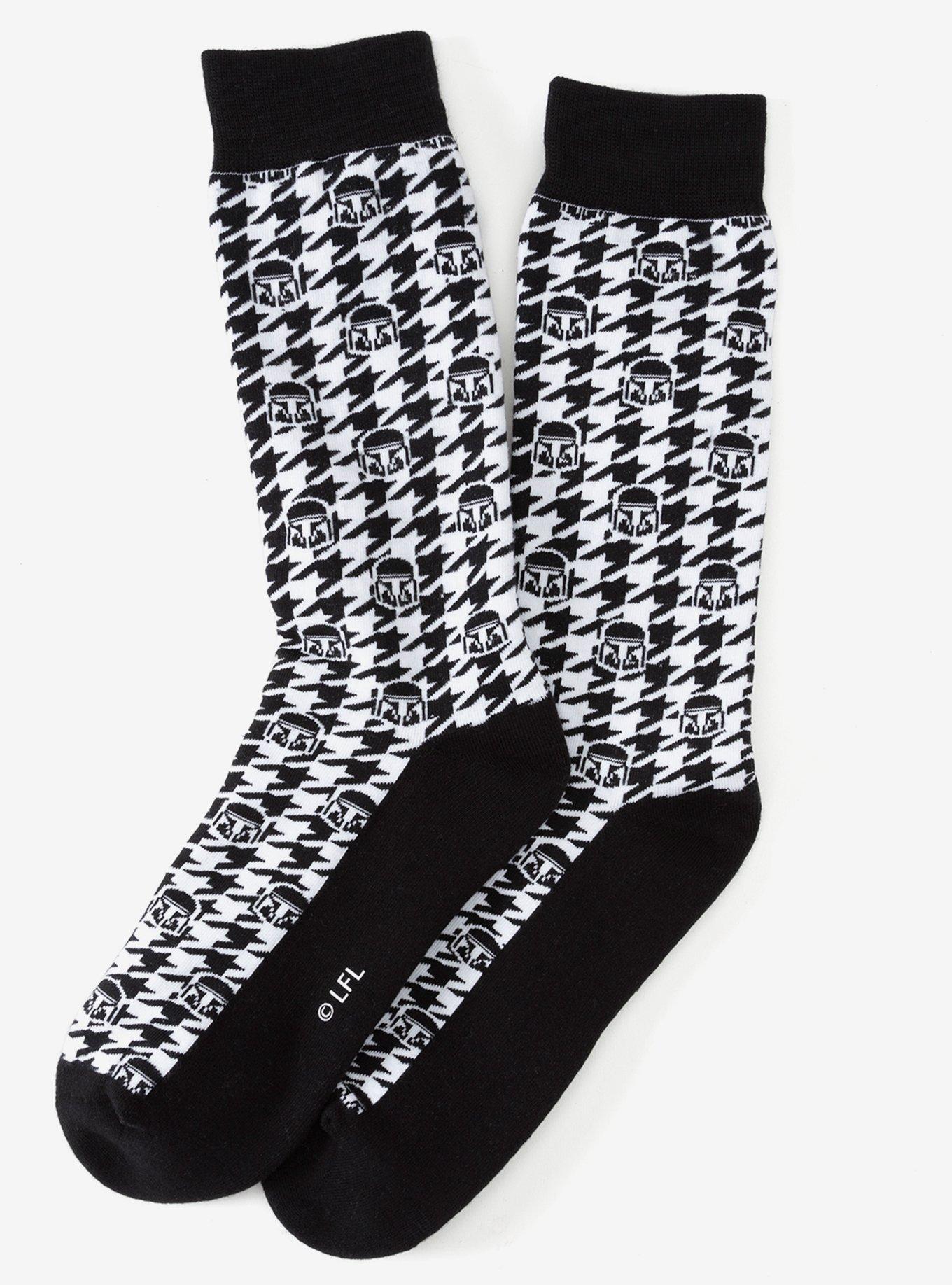 Star Wars Mandalorian Helmet Houndstooth Socks, , hi-res