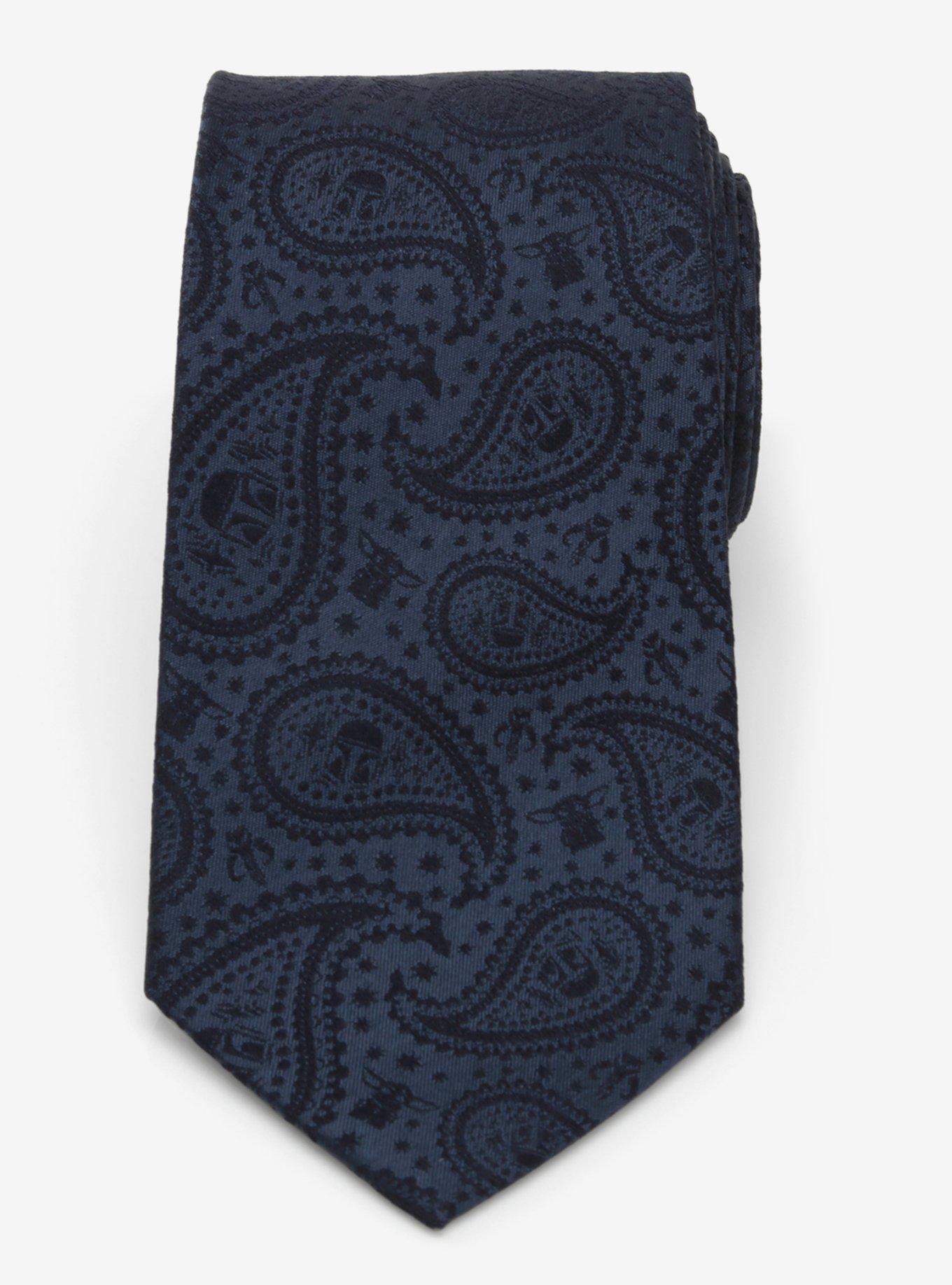 Star Wars Mandalorian The Child Paisley Navy Tie, , hi-res