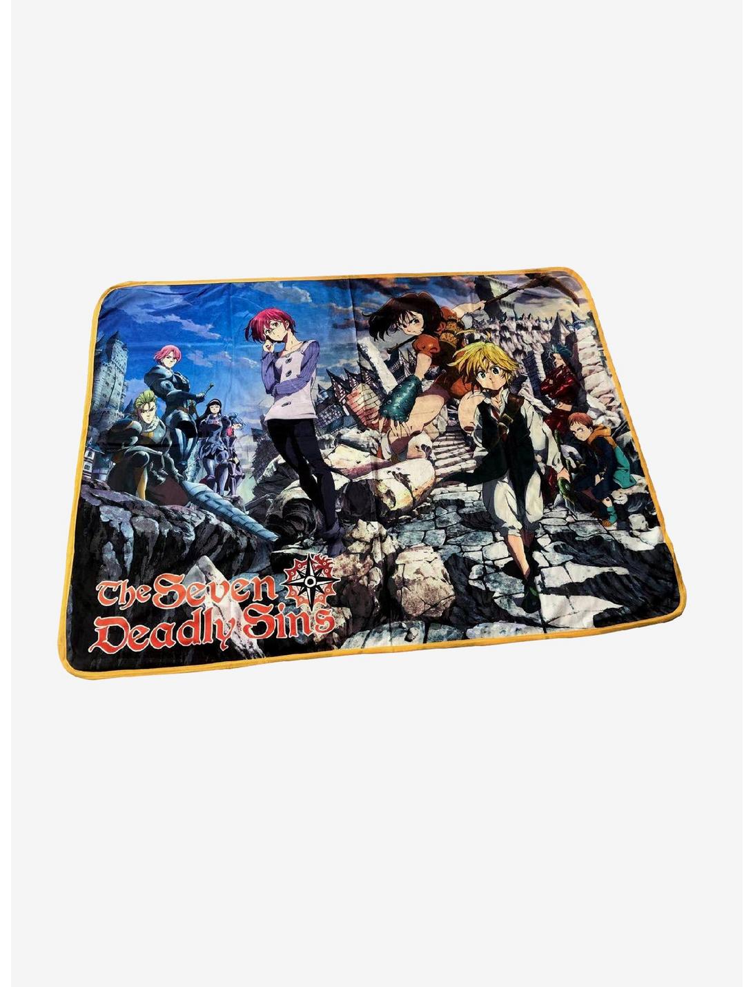 The Seven Deadly Sins Group Sky Throw Blanket, , hi-res