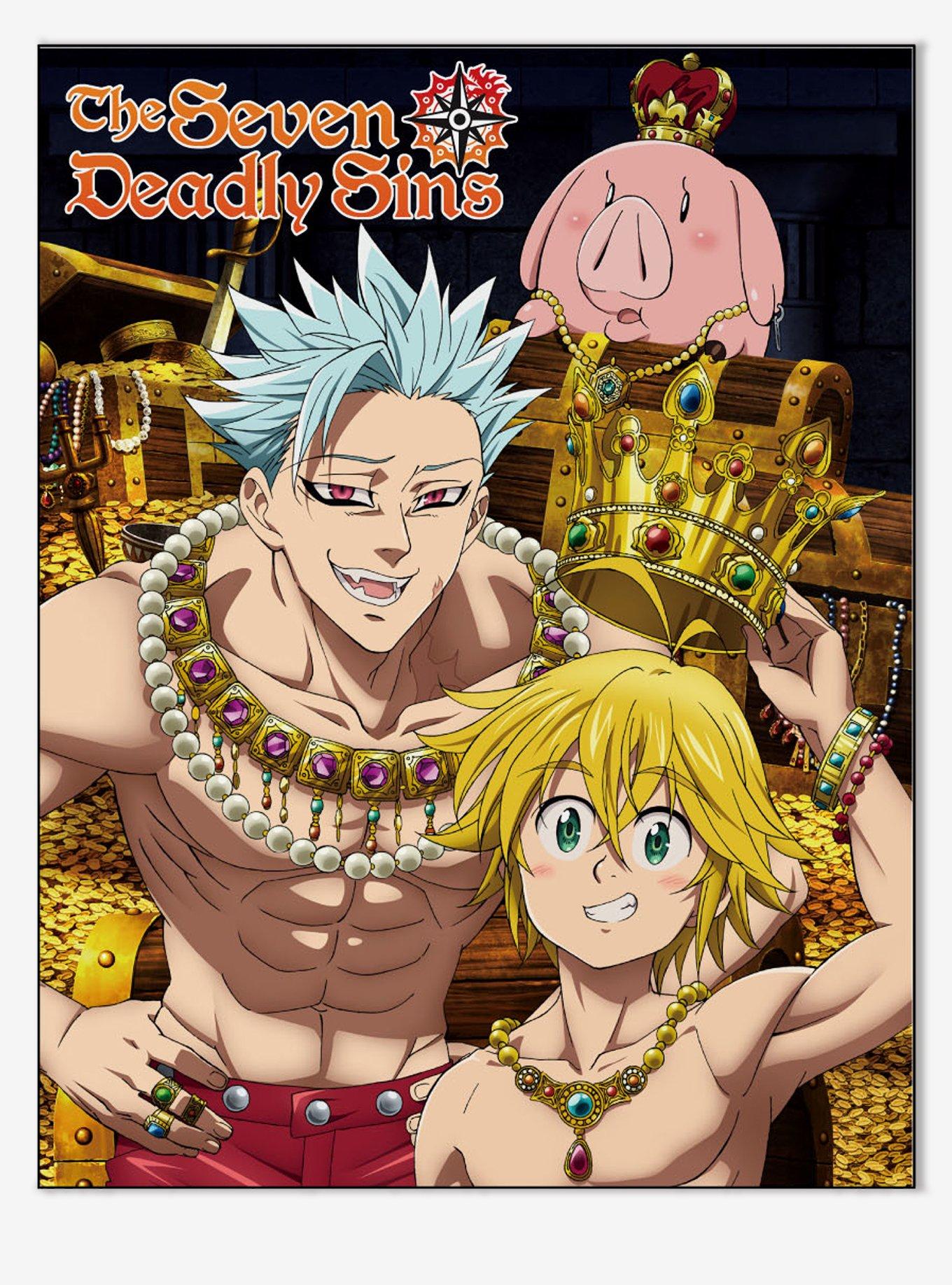 The Seven Deadly Sins Ban & Meliodas Crown Throw Blanket | Hot Topic