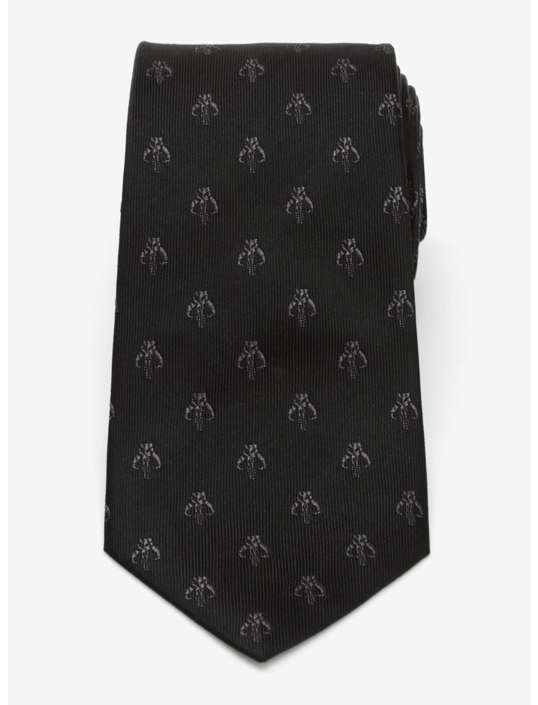 Star Wars Mandalorian Black Silk Tie, , hi-res