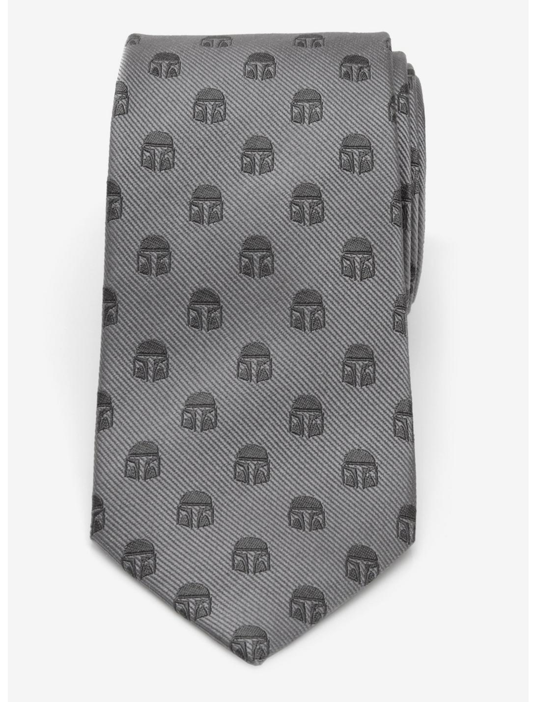Star Wars Mandalorian Helmet Gray Tie, , hi-res