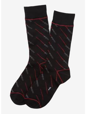 Star Wars Red Lightsaber Black Socks, , hi-res