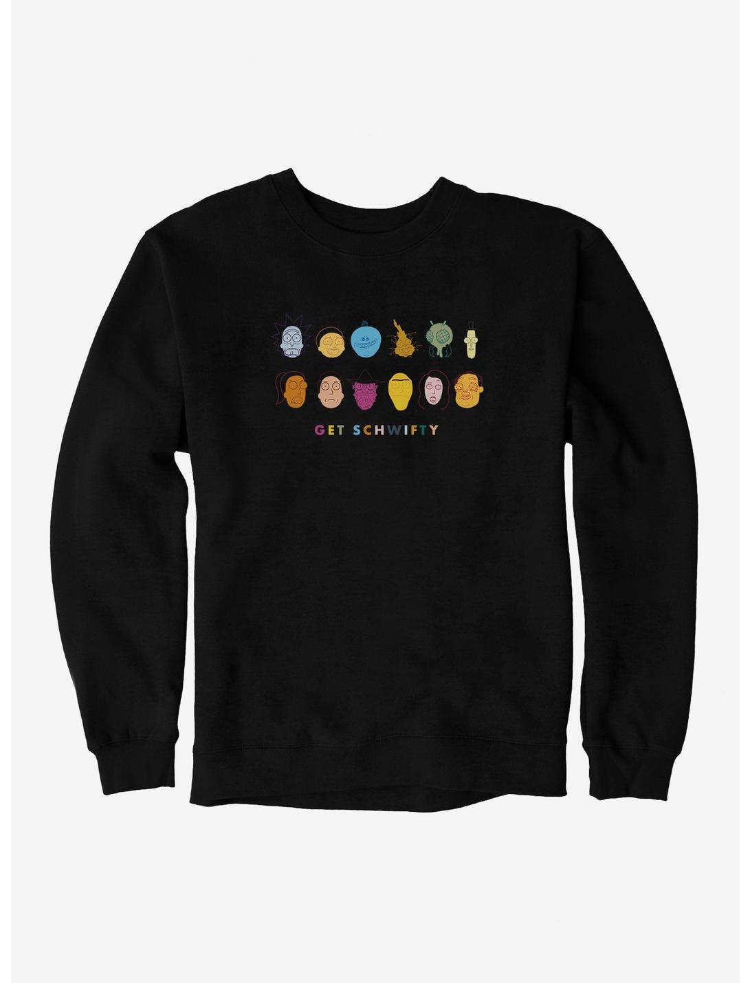 Rick And Morty Shwifty Faces Sweatshirt, , hi-res