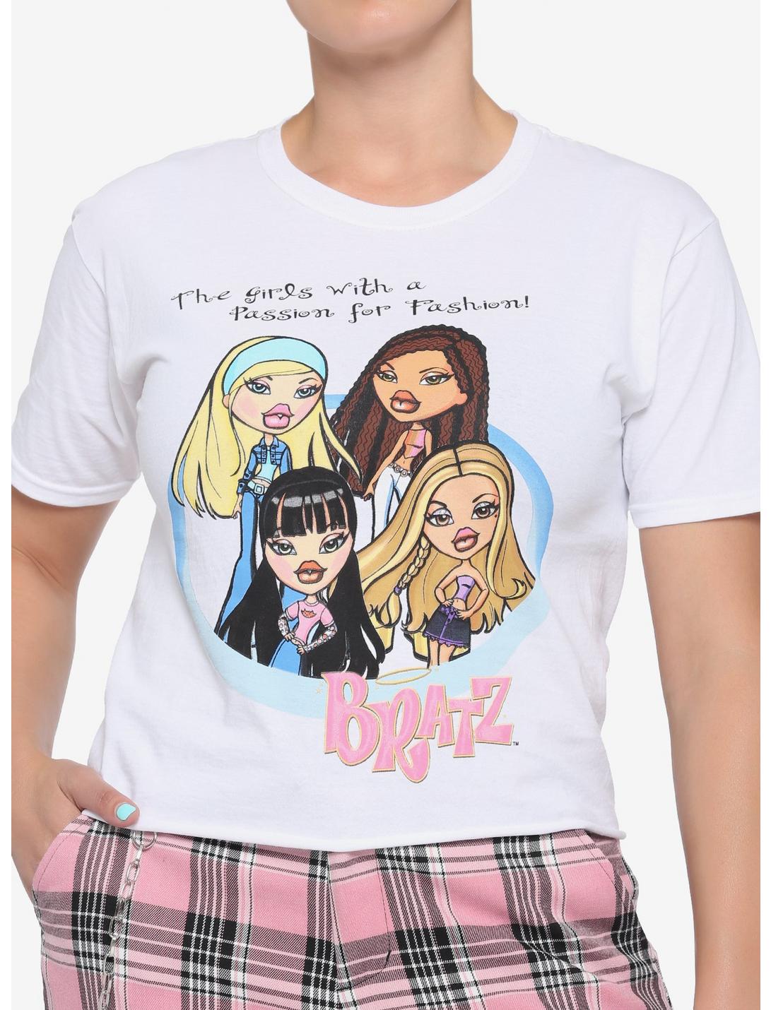 Bratz Character Group Girls Crop T-Shirt, MULTI, hi-res